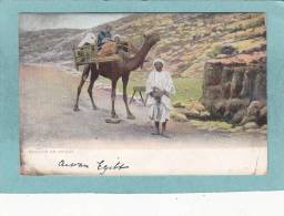 BEDOUIN  EN  VOYAGE  -   Assouan 1907  -  ( Trace Pliure Angle Bas Droit ) - Alexandria