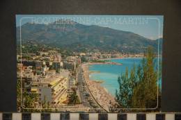 C P A . FRANCE . 06 ALPES MARITIMES .ROQUEBRUNE CAP MARTIN : LA PLAGE ET VUE SUR MENTON EDITIONS MAR - Roquebrune-Cap-Martin