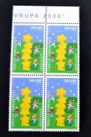 Europa Cept 2000, Postfrischer 4er-Block Vom Oberrand - Unused Stamps