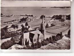 22 SAINT JACUT DE LA MER ( Côtes Du Nord ) - L'Eglise - Vue Aérienne - CPSM Noir Et Blanc  LAPIE N° 21 K - Saint-Jacut-de-la-Mer