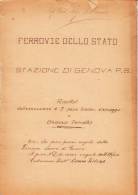 FERROVIE DELLO STATO-DIRETTISSIMA GENOVA-TORTONA TRONCO TORTONA-ARQUATA-TAVOLE DI CALCOLO GALLERIA MONTEROSSO - Travaux Publics