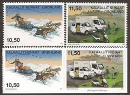 GREENLAND / / GROENLANDIA - EUROPE 2013 - ANNUAL THEME " THE POSTAL VAN"- SET Of 2 + SET Of 2 ADHESIVE FROM BOOKLET - 2013