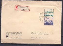Switzerland1948: Michel 387-8 On Cover To US(NiagaraFalls,NY) - Lettres & Documents