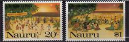 ILE NAURU.  Veillee De Noel  Sur La Plage. 2 T-pneufs **   Cote 5.50 €. Yv.# 337/8 - Nauru