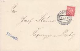 CZECHOSLOVAKIA 1934  EUROPEAN CHAMPIONSHIP COVER WITH POSTMARK - Pattinaggio Artistico