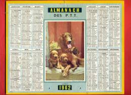 ALMANACH DES PTT 1962 CHIEN IMPRIMEUR OBERTHUR DEPARTEMENT SEINE ET OISE - Grand Format : 1961-70