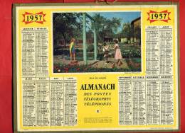 ALMANACH DES PTT 1957 BALANCOIRE IMPRIMEUR OBERTHUR DEPARTEMENT SEINE ET OISE - Grand Format : 1941-60