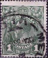 AUSTRALIA  - GEORGE  V  - 1 D - Perf. 14  -oWz. - GREEN - 1924 - Gebraucht