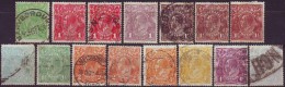 AUSTRALIA  - GEORGE  V  - 1 D - Perf. 14  - Wz.3 - LOT - 1914-23 - Gebraucht