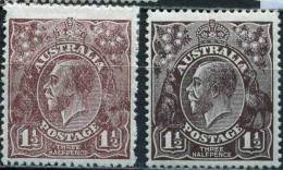 AUSTRALIA  - GEORGE  V  - Perf. 14  - Wz.5 - A + B - 1919 - Neufs