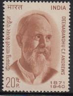 India MNH 1971,  Deenabandhu Charles Freer Andrews, Humanitarian From Great Britain, Freedom Fighter., - Nuevos