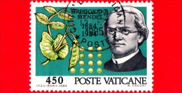 VATICANO - 1984 - Usato - Centenario Della Morte Del Biologo Abate Gregorio J.Mendel - 450 L. • Ritratto - Used Stamps