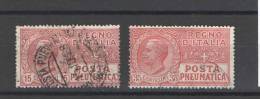 REGNO 1927-28 POSTA PNEUMATICA SERIE CPL. ANNULLATO OTTIMO STATO - Rohrpost