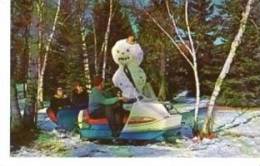 Snowmobiling Makes Winter-time Fun-time In The North Country Snowman 60er - Camion, Tir