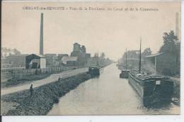 ORIGNY SAINTE BENOITE - Vues De La Distillerie, Du Canal Et De La Cimenterie - PENICHE - Non Classés