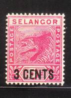 Malaya Selangor 1894 Tiger Surcharged Mint Hinged - Selangor