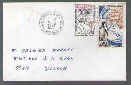 France Lettre CAD Mulhouse 3-11-1977 / Tp 1704 Crozet & Kerguélen & Tp 1845 Fondation Santé Des Etudiants - Storia Postale