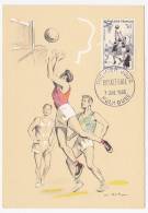 FRANCE - 5 Cartes Maximum - SPORTS 1956 - Basket Ball - Pelote Basque - Rugby - Alpinisme X2 - Other & Unclassified
