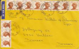 India Deluxe METTURDAM 1993 Cover To Prinz & Prinzesse SCHAUMBURG-LIPPE In Denmark 3- & 8-Stripes Ghandi (2 Scans) - Briefe U. Dokumente