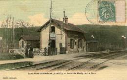 88 - YVELINES - SAINT NOM LA BRETECHE - Forêt De Marly - La Gare - Très Bon état - Colorisée - 2 Scans - St. Nom La Breteche