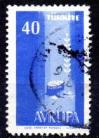 TURKEY 1958 Europa. - 40k. - Blue And Ultramarine FU - Neufs