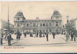 L L 487 /C P A -BELGIQUE-   BRUXELLES - GARE DU NORD - Schienenverkehr - Bahnhöfe