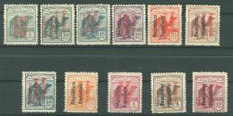 Spanish Sahara 1931-5 EDIFIL 36c-47c Lightly Mounted Mint MM*. Rare Set."Double Overprint" - Spaanse Sahara