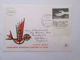 ISRAEL1963 FREEDOM FROM HUNGER  FDC - Storia Postale