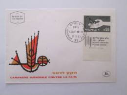 ISRAEL1963 FREEDOM FROM HUNGER  FDC - Storia Postale