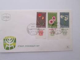 ISRAEL1963 INDEPENDANCE DAY FLOWERS FDC - Briefe U. Dokumente