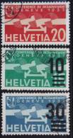 Suisse, 1932 / 8 Poste Aerienne YT  17, 20, 22 -  Mi 257, 286, 292 Obl / Gest / Vfu - Usados