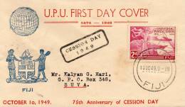 Fiji 1949 FDC UPU Cession Day Cover - Fiji (...-1970)