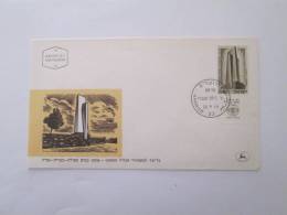 ISRAEL1966 MEMORIAL FOR FALLEN SOLDIERS FDC - Lettres & Documents