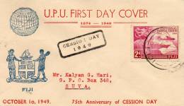 Fiji 1949 FDC UPU Cession Day Cover - Fiji (...-1970)