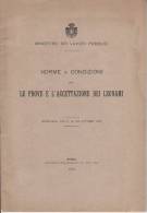 MINISTERO DEI LAVORI PUBBLICI LIBRETTO SU NORME PER ACCETTAZIONE DEI LEGNAMI - Public Works