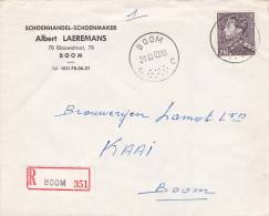 848A Op Aangetekende Brief Met Cirkelstempel BOOM - 1936-51 Poortman