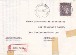 848A Op Aangetekende Brief Met Cirkelstempel KAPELLE-OP-DEN-BOS - 1936-51 Poortman