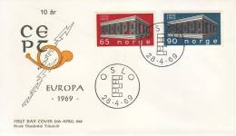 1969 - NORVEGIA FDC EUROPA CEPT VEDI++++ - 1969