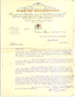 VINS De BOURGOGNE - CRECHES Près MACON - Ets H.COLLIN & L.BOURISSET / Vignobles ... - Datée 1925 - Rechnungen