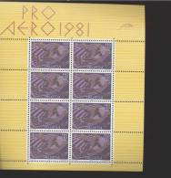 Schweiz **  1196   Pro Aero Kleinbogen   Postpreis 24,00 CHF - Unused Stamps