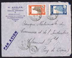 1940  Devant De Lettre Avion Pourr La France  Yv 47,48 - Cartas & Documentos
