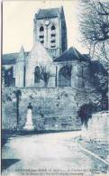 AUVERS-sur-OISE - Le Clocher De L'église Et La Statue De Charles-François Daubigny - Auvers Sur Oise