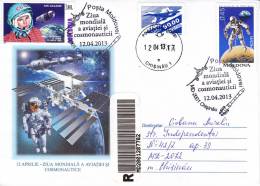 Moldova ; Moldavie 2013 ; Space , J. Gagarin , World Day Of Aviation And Cosmonautic , Special Cancell. ; Used Cover. - Europe