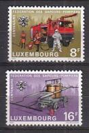 Q3464 - LUXEMBOURG Yv N°1018/19 ** Pompiers - Unused Stamps