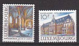 Q3470 - LUXEMBOURG Yv N°1031/32 ** Architecture - Unused Stamps