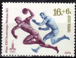 URSS     N°  4607  * *   Jo 1980  Hand Ball - Handball