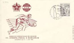 YUGOSLAVIA 1960 BOWLS  EUROPA CUP  COVER WITH POSTMARK - Boule/Pétanque