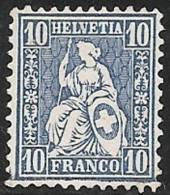 SUIZA 1862 - Yvert #36 - No Gum (*) - Nuovi