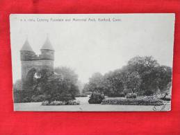 Rotograph-- - Connecticut > Hartford  -- Corning Fountain & Memorial Arch 1906 Cancel Tape On Back     Ref 912 - Hartford