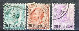 Levante Albania 1907 SS 5 N. 10-12 USATI Cat. € 70 - Albanien